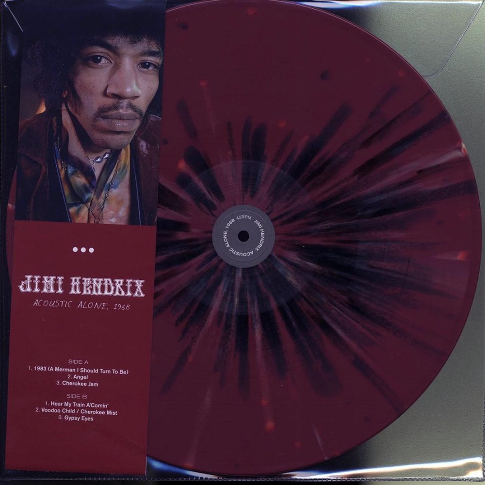 Jimi Hendrix Acoustic Alone LP ~ Ltd Ed of 500 ~ Splatter Vinyl ~ Brand New!